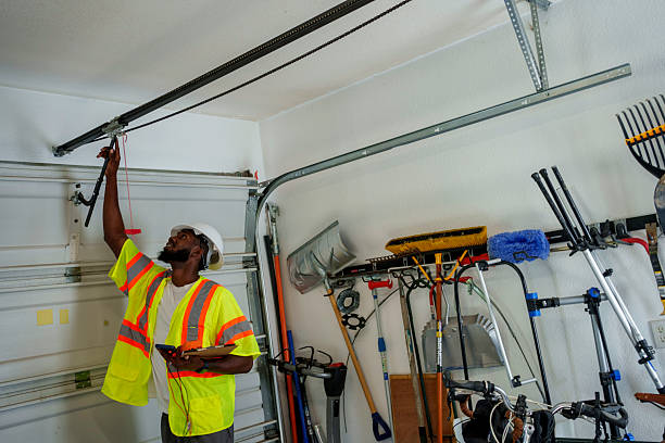 Professional Garage Door Panel Replacement technician working in Superior, NE